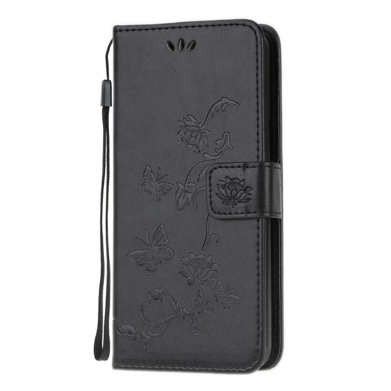 Bescherming Hoesje Samsung Galaxy S20 Grijs Zwart Discretie Vlinderband