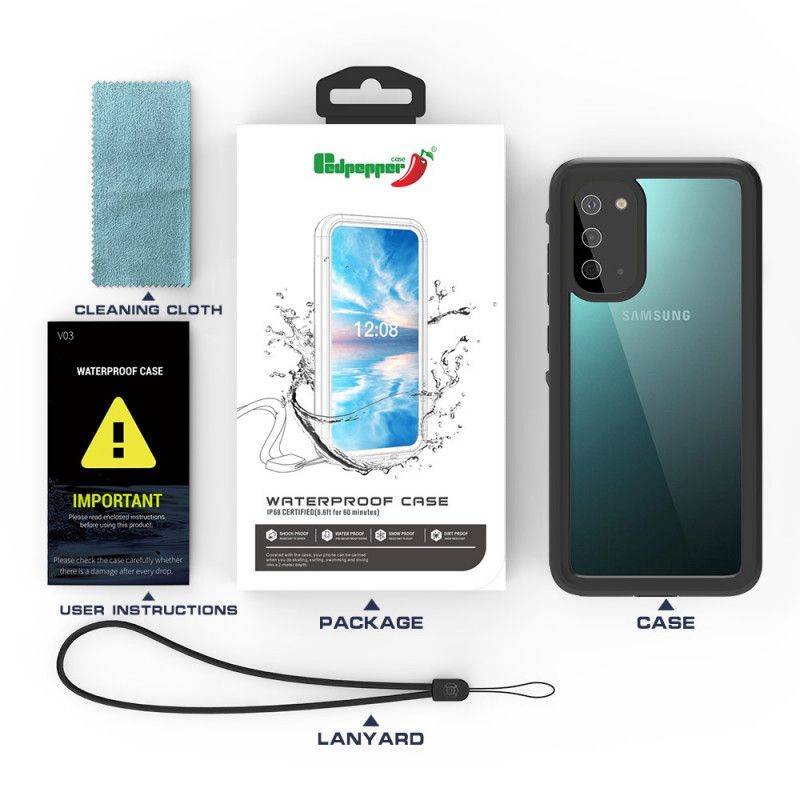 Case Hoesje Samsung Galaxy S20 Wit Zwart Telefoonhoesje Waterdichte 2M Rode Peper