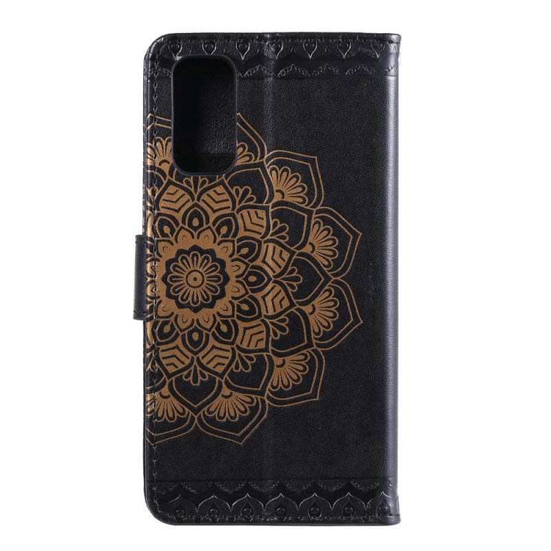 Cover Folio-hoesje Samsung Galaxy S20 Grijs Zwart Telefoonhoesje Chique Mandala