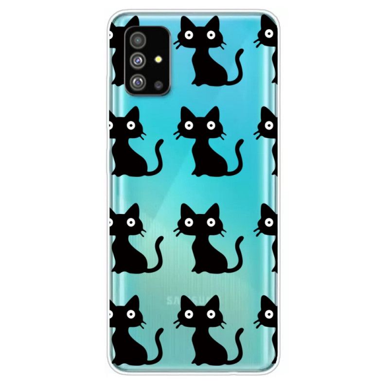 Cover Hoesje Samsung Galaxy S20 Telefoonhoesje Meerdere Zwarte Katten