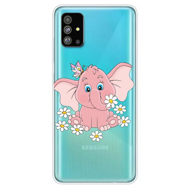 Cover Hoesje Samsung Galaxy S20 Telefoonhoesje Transparant Roze Olifant