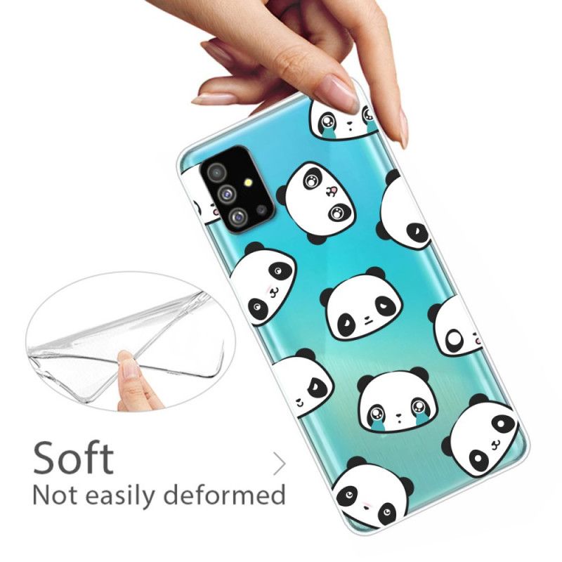 Cover Hoesje Samsung Galaxy S20 Telefoonhoesje Transparante Sentimentele Panda'S