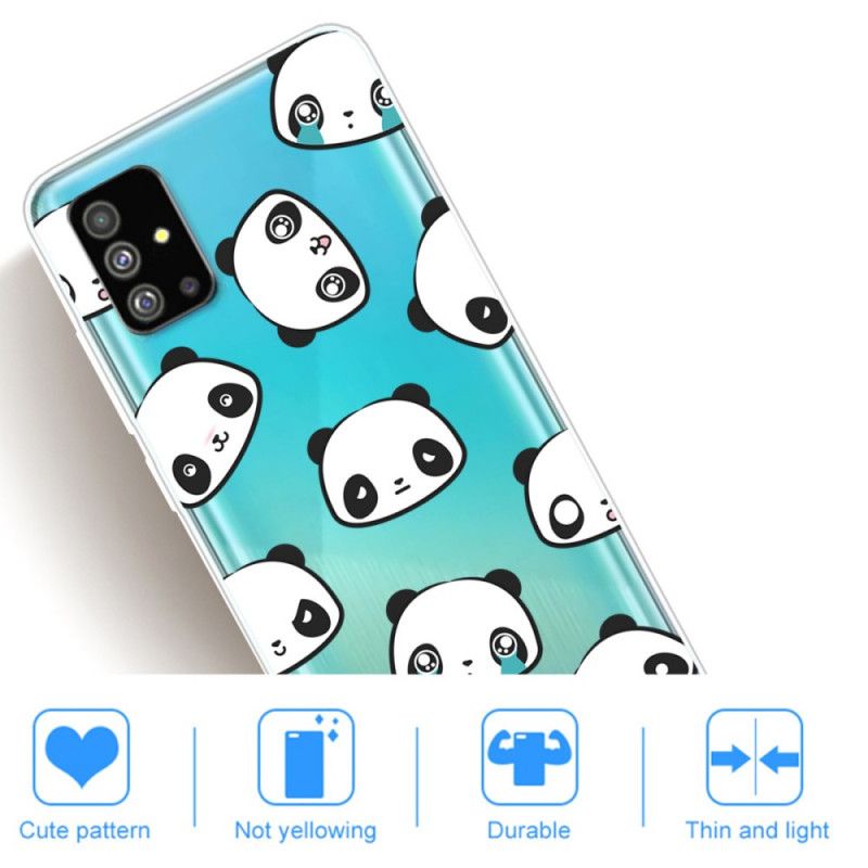 Cover Hoesje Samsung Galaxy S20 Telefoonhoesje Transparante Sentimentele Panda'S