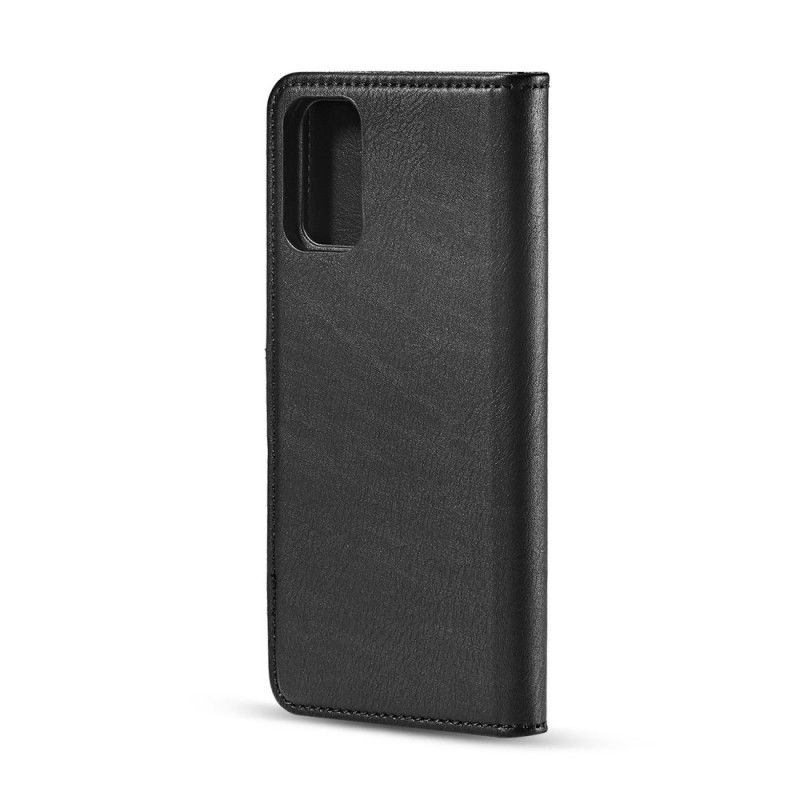 Flip Case Leren Samsung Galaxy S20 Bruin Zwart Dg.Ming Afneembare Schaal