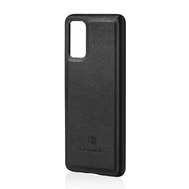 Flip Case Leren Samsung Galaxy S20 Bruin Zwart Dg.Ming Afneembare Schaal