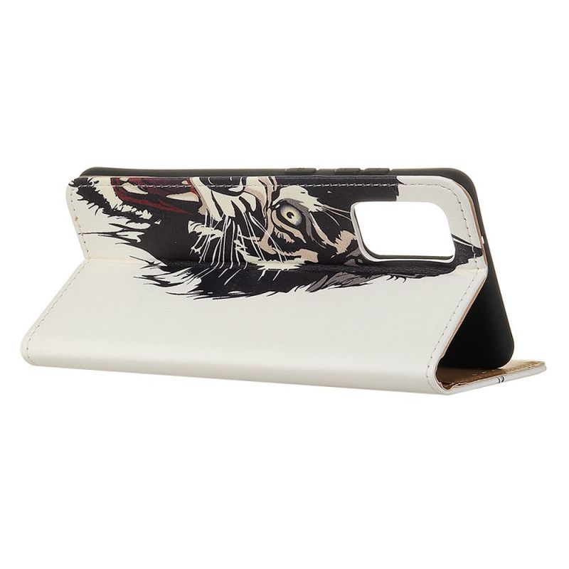 Flip Case Leren Samsung Galaxy S20 Woeste Tijger