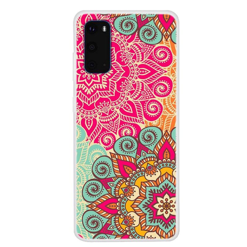 Hoesje Samsung Galaxy S20 Donkerblauw Magenta Mandala-Trend