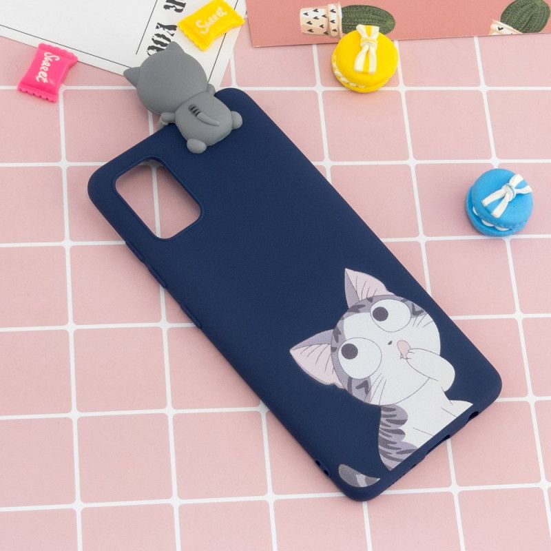 Hoesje Samsung Galaxy S20 Telefoonhoesje Grappige 3D Kat