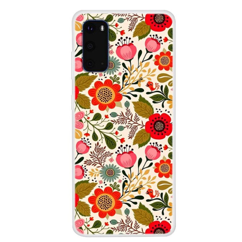 Hoesje voor Samsung Galaxy S20 Bloementapijt