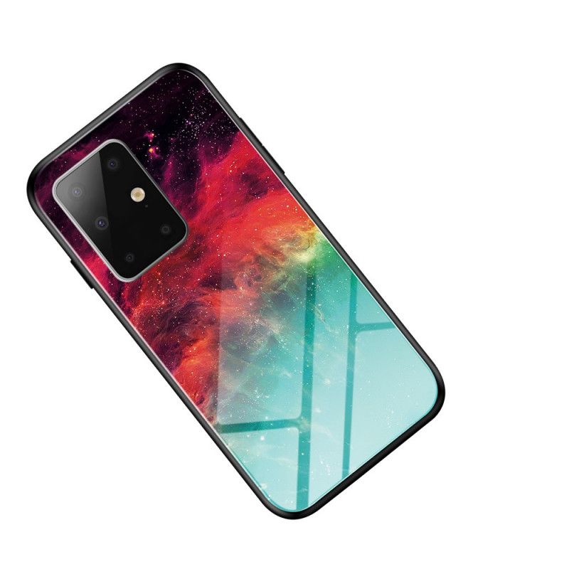 Hoesje voor Samsung Galaxy S20 Cyaan Premumkleuren Van Gehard Glas