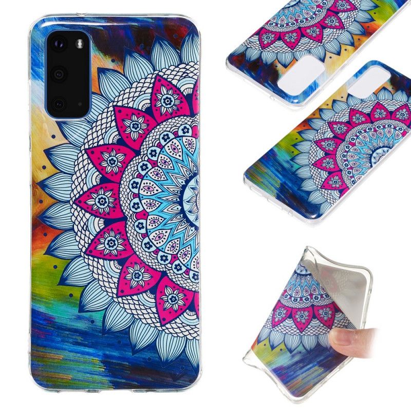 Hoesje voor Samsung Galaxy S20 Fluorescerende Mandala