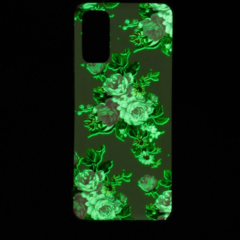 Hoesje voor Samsung Galaxy S20 Fluorescerende Vrijheidsbloemen