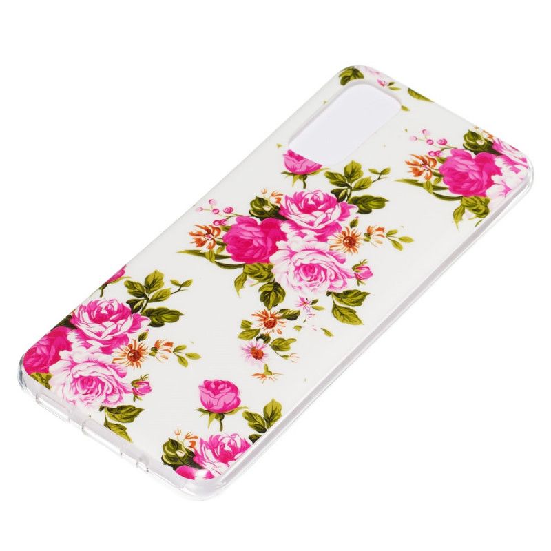 Hoesje voor Samsung Galaxy S20 Fluorescerende Vrijheidsbloemen