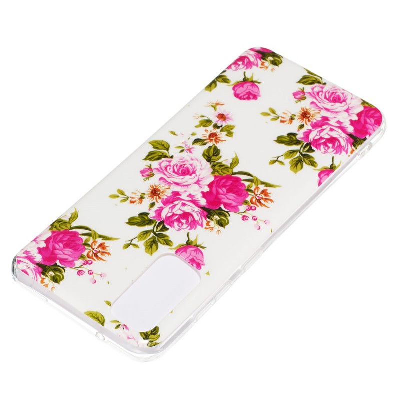 Hoesje voor Samsung Galaxy S20 Fluorescerende Vrijheidsbloemen