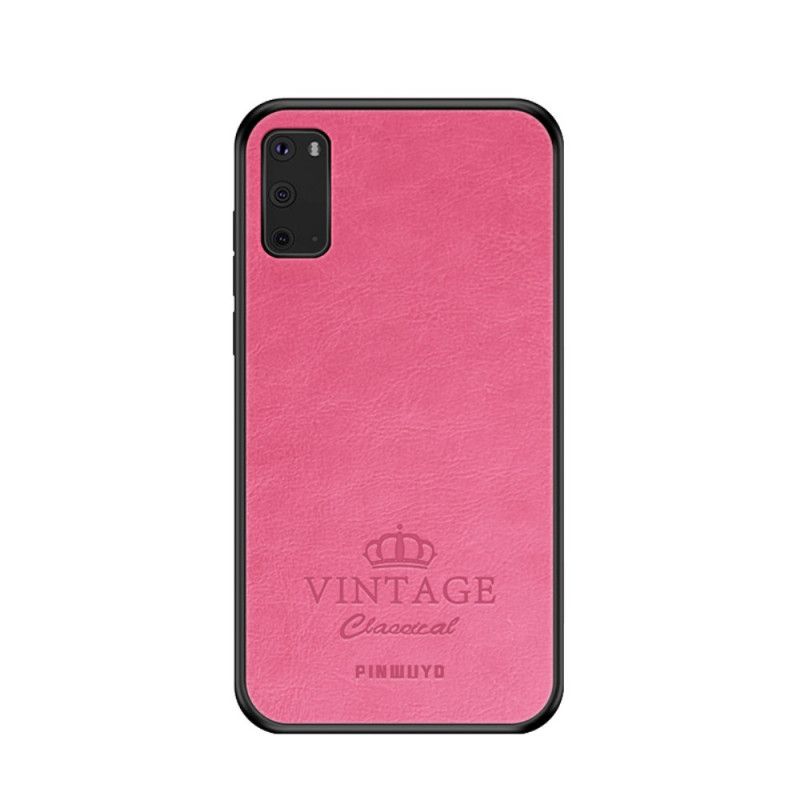 Hoesje voor Samsung Galaxy S20 Magenta Zwart Eervolle Vintage Pinwuyo