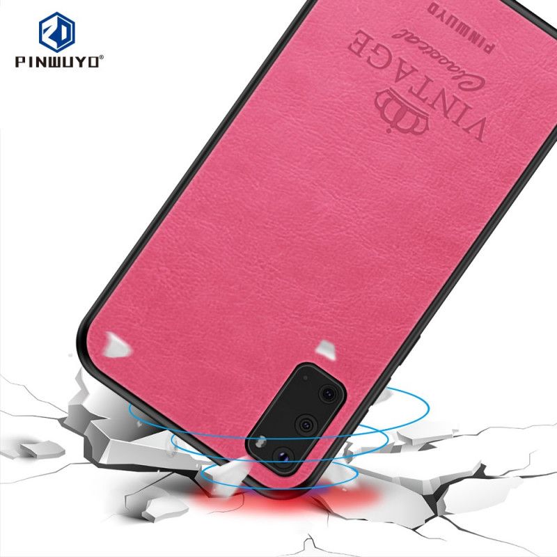 Hoesje voor Samsung Galaxy S20 Magenta Zwart Eervolle Vintage Pinwuyo