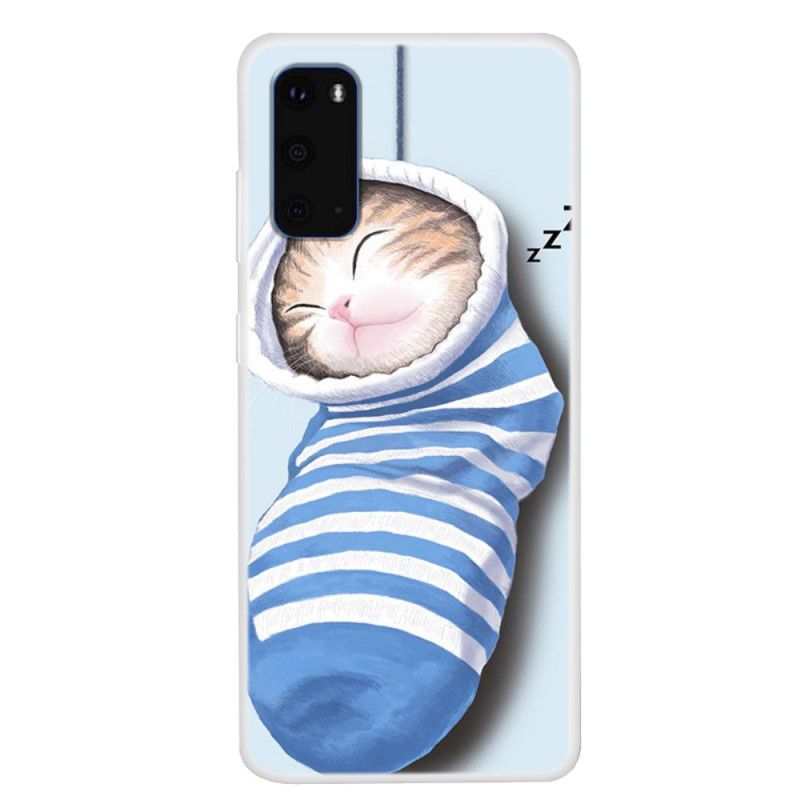 Hoesje voor Samsung Galaxy S20 Slapende Kitten