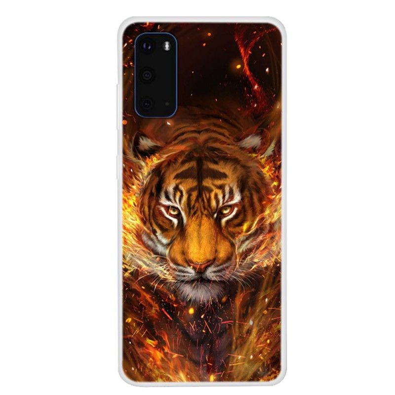 Hoesje voor Samsung Galaxy S20 Vuurtijger