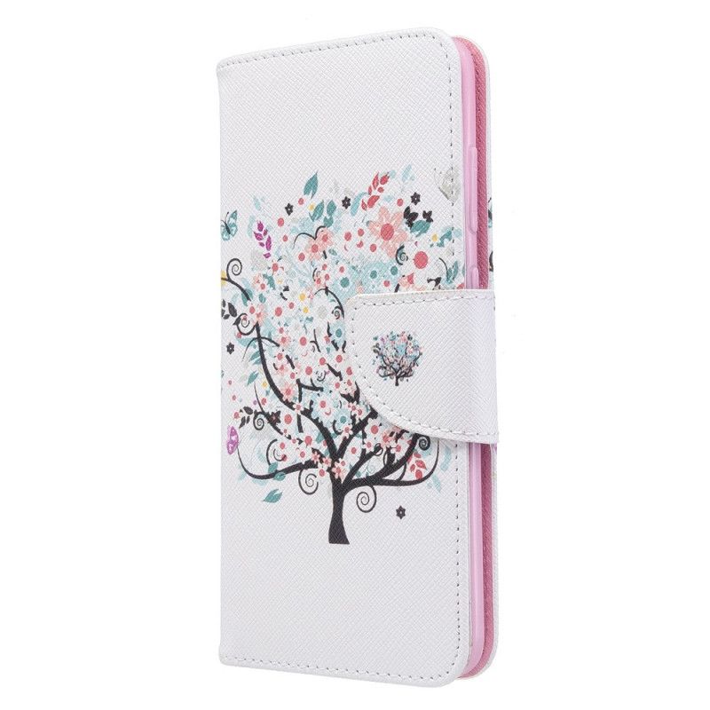 Leren Hoesje Samsung Galaxy S20 Bloemrijke Boom