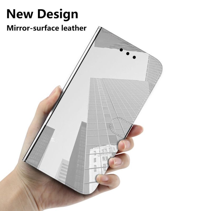 Leren Hoesje Samsung Galaxy S20 Magenta Zwart Telefoonhoesje Kunstlederen Spiegelkap