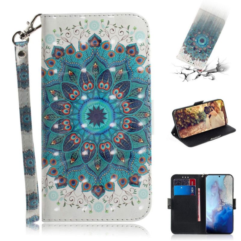 Leren Hoesje Samsung Galaxy S20 Meesterlijke Mandala Met String