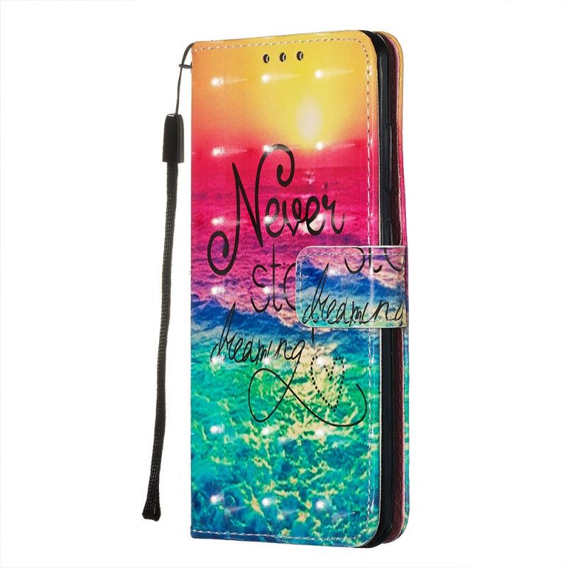 Leren Hoesje Samsung Galaxy S20 Stop Nooit Met Dromen