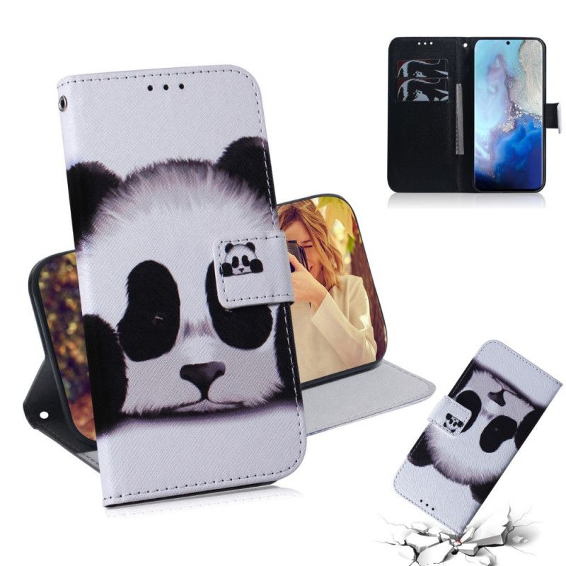 Leren Hoesje voor Samsung Galaxy S20 Pandagezicht