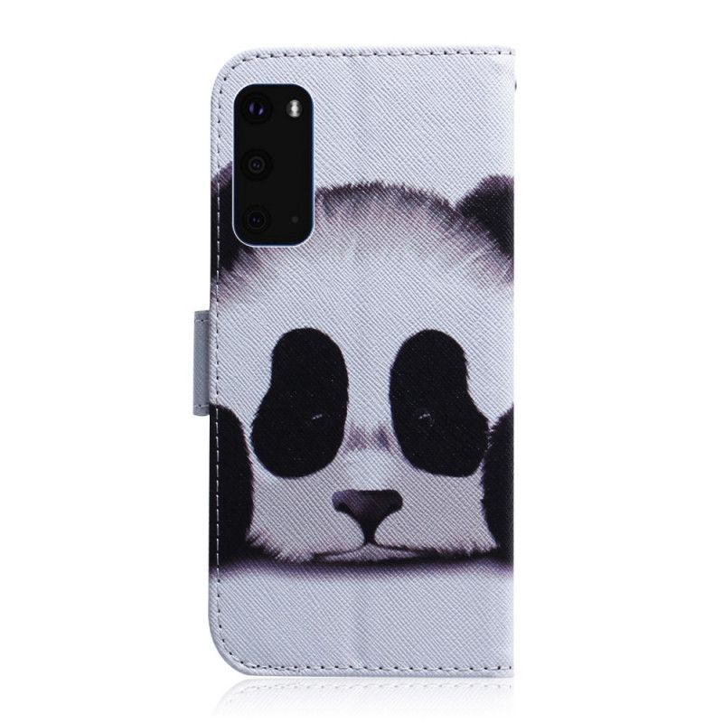 Leren Hoesje voor Samsung Galaxy S20 Pandagezicht