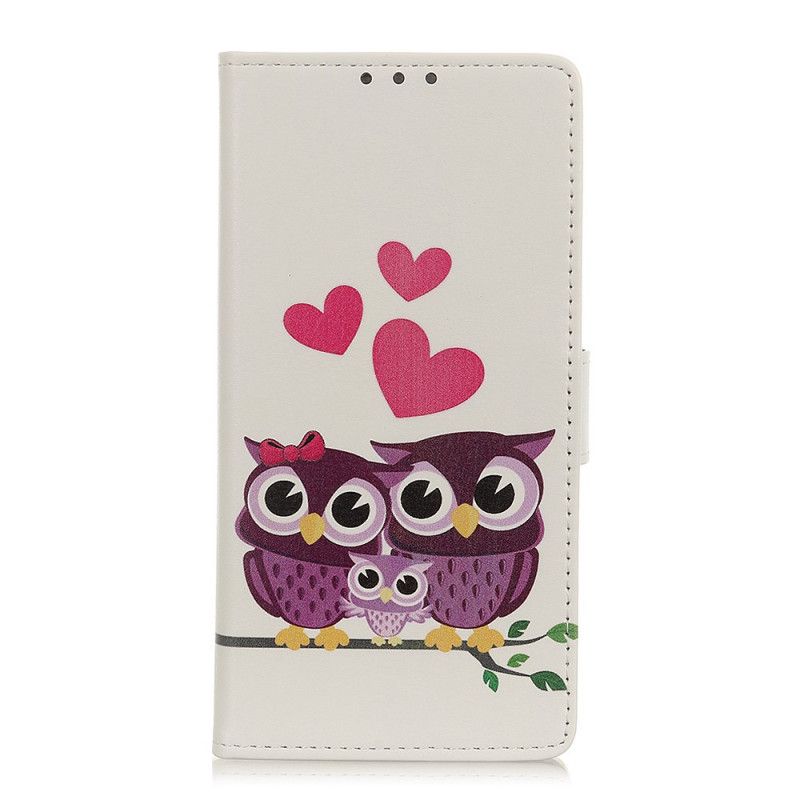 Leren Hoesje voor Samsung Galaxy S20 Uilenfamilie