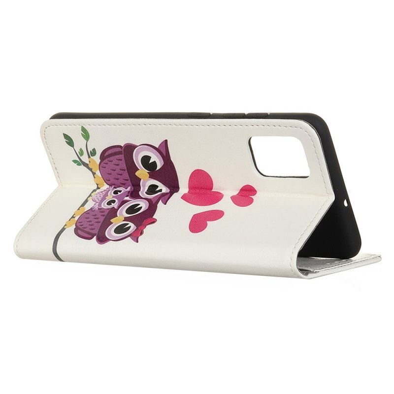 Leren Hoesje voor Samsung Galaxy S20 Uilenfamilie