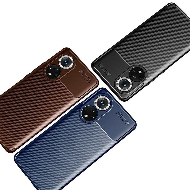 Hoesje Huawei Nova 9 Pro / Honor 50 Pro Flexibele Koolstofvezeltextuur