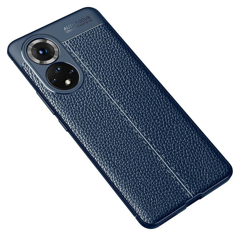 Hoesje Voor Huawei Nova 9 Pro / Honor 50 Pro Dubbellijns Litchi-leereffect