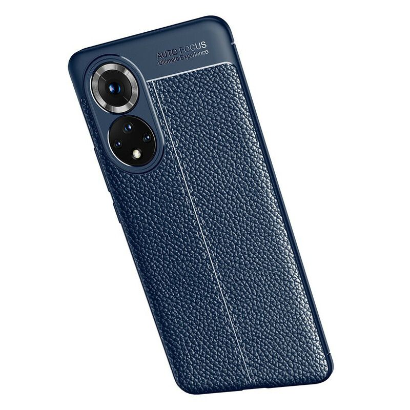 Hoesje Voor Huawei Nova 9 Pro / Honor 50 Pro Dubbellijns Litchi-leereffect