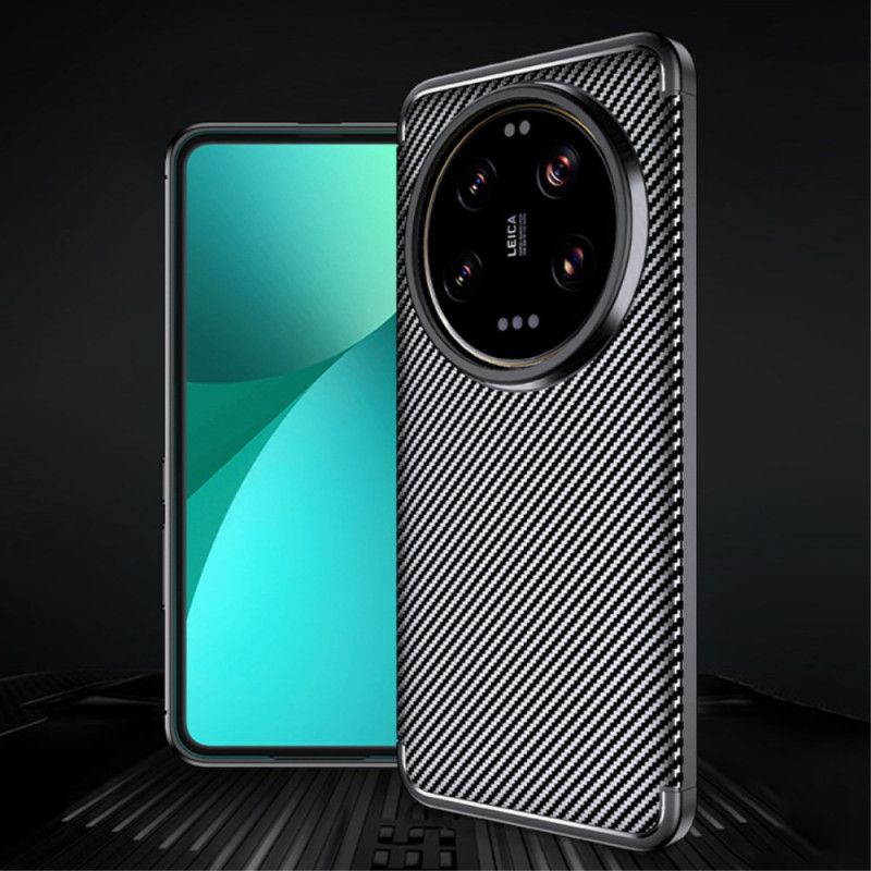 Hoesje Xiaomi 14 Ultra Flexibele Koolstofvezel Bescherming Hoesje