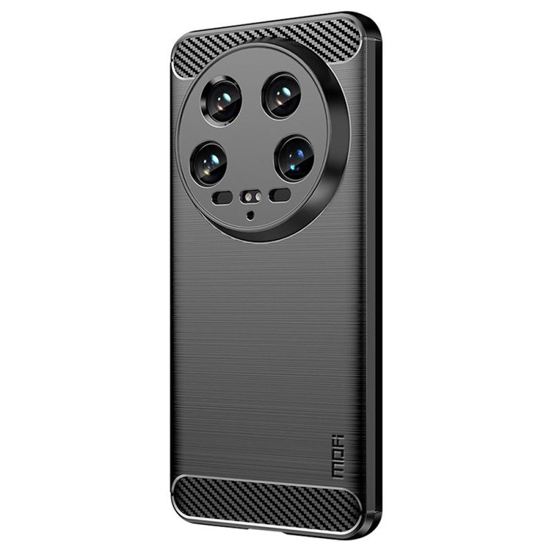 Hoesje Xiaomi 14 Ultra Mofi Geborstelde Koolstofvezel Bescherming Hoesje