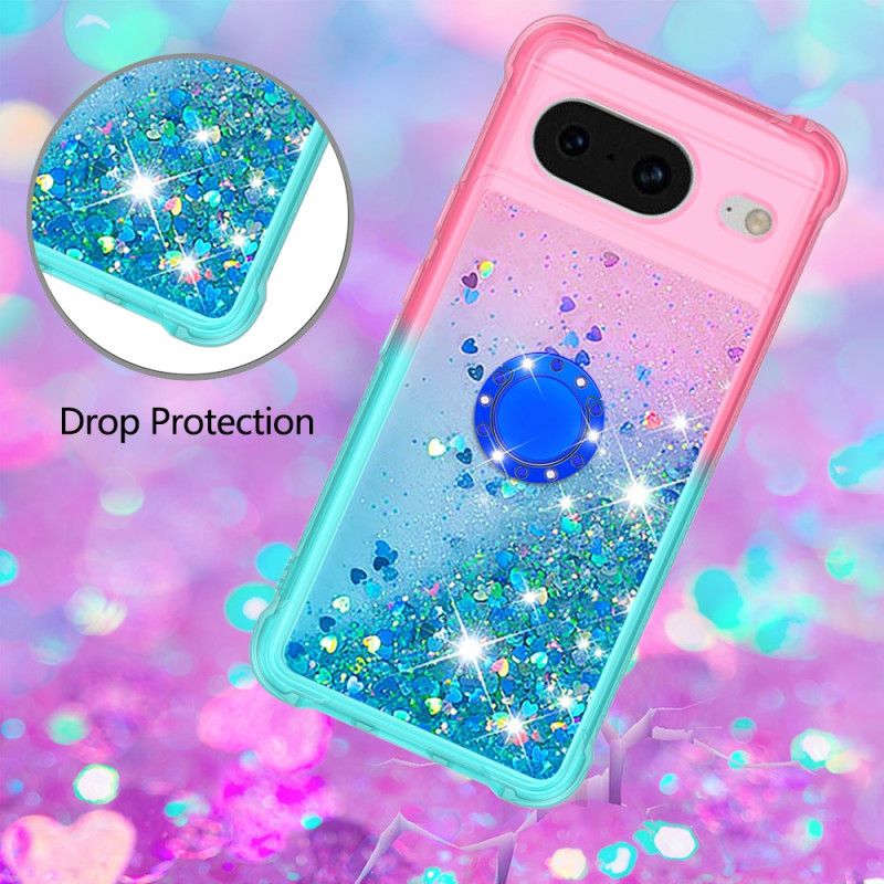 Cover Hoesje Google Pixel 8 Telefoonhoesje Glitterringhouder