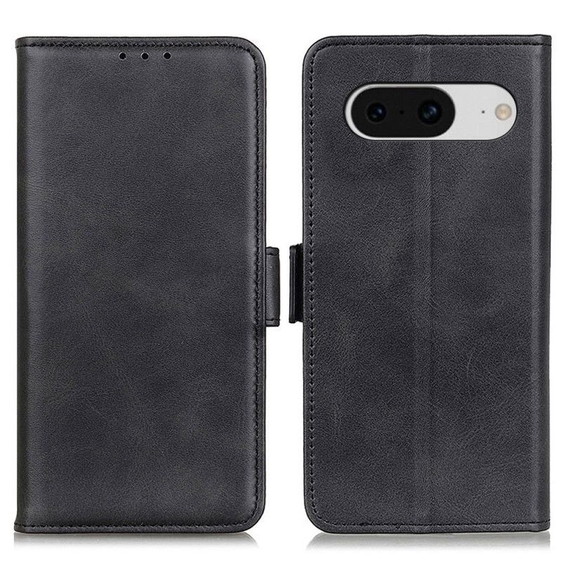 Flip Case Leren Google Pixel 8 Dubbele Sluiting