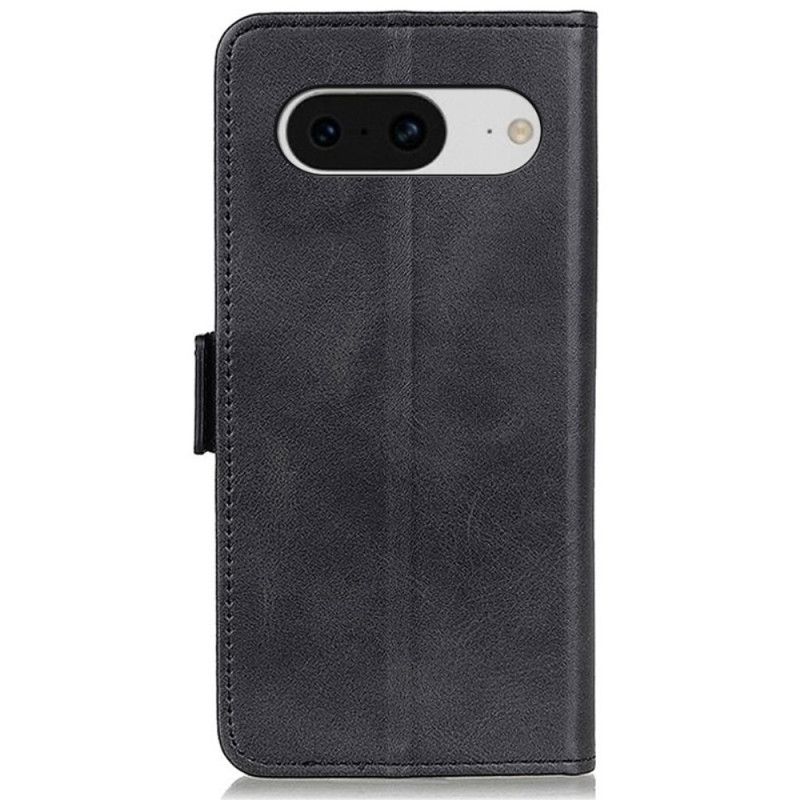 Flip Case Leren Google Pixel 8 Dubbele Sluiting