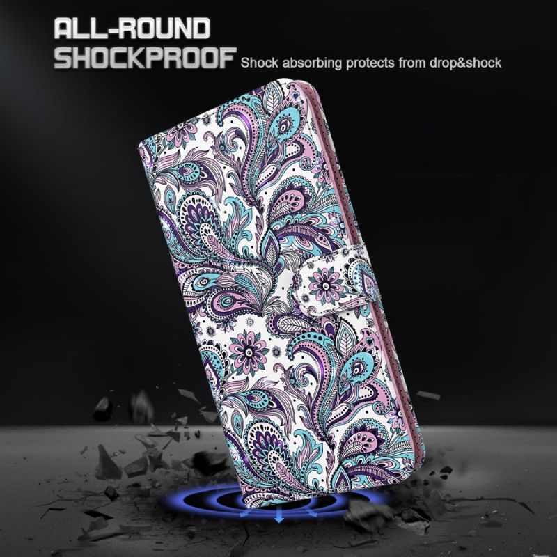 Folio-hoesje Google Pixel 8 Telefoonhoesje Paisley-patroon Met Bandje