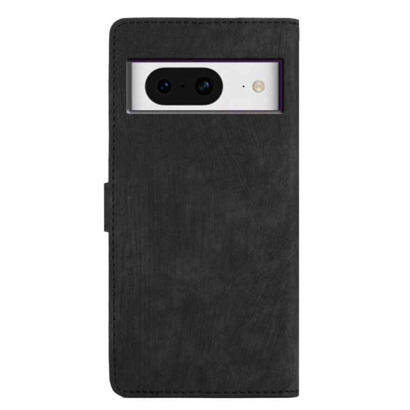 Folio-hoesje Google Pixel 8 Telefoonhoesje Retro-effect Met Riem