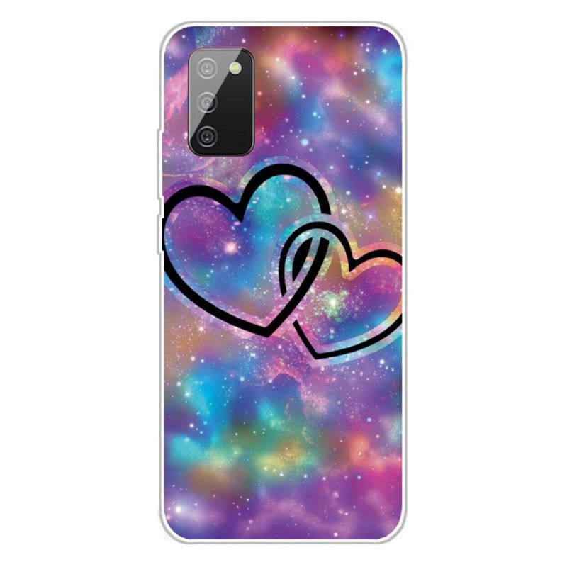 Case Hoesje Samsung Galaxy A02s Telefoonhoesje Geketende Harten