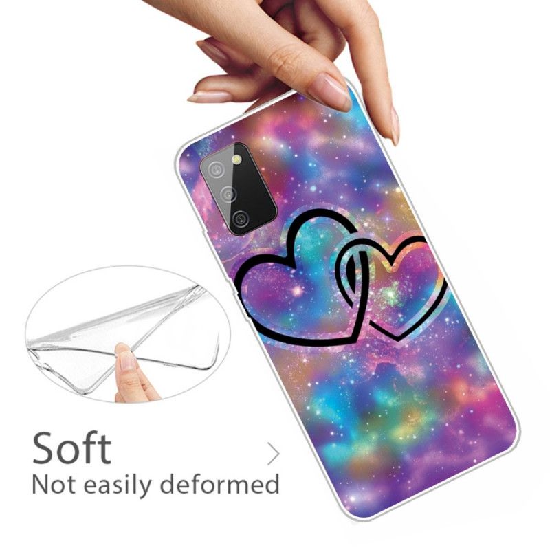 Case Hoesje Samsung Galaxy A02s Telefoonhoesje Geketende Harten