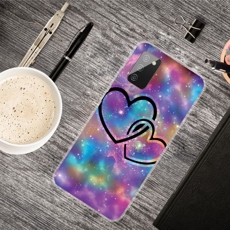 Case Hoesje Samsung Galaxy A02s Telefoonhoesje Geketende Harten