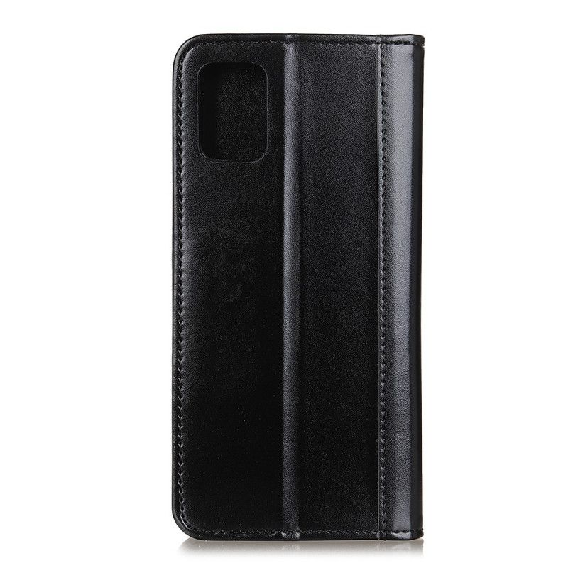 Folio-hoesje voor Samsung Galaxy A02s Rood Zwart Glanzend Splitleer