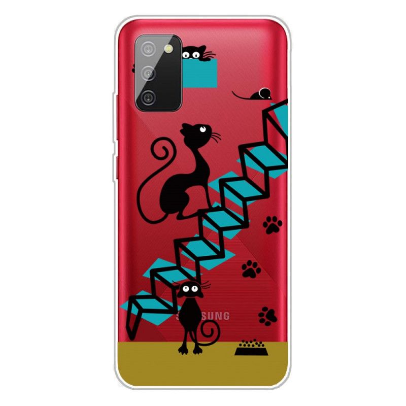 Hoesje Samsung Galaxy A02s Grappige Katten