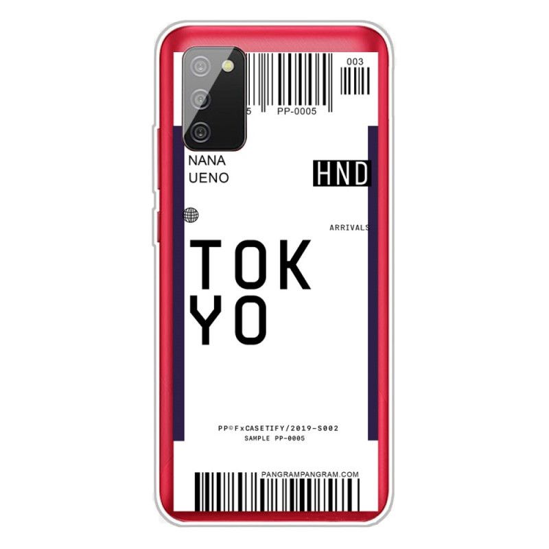 Hoesje Samsung Galaxy A02s Marineblauw Donkerblauw Instapkaart Tokyo