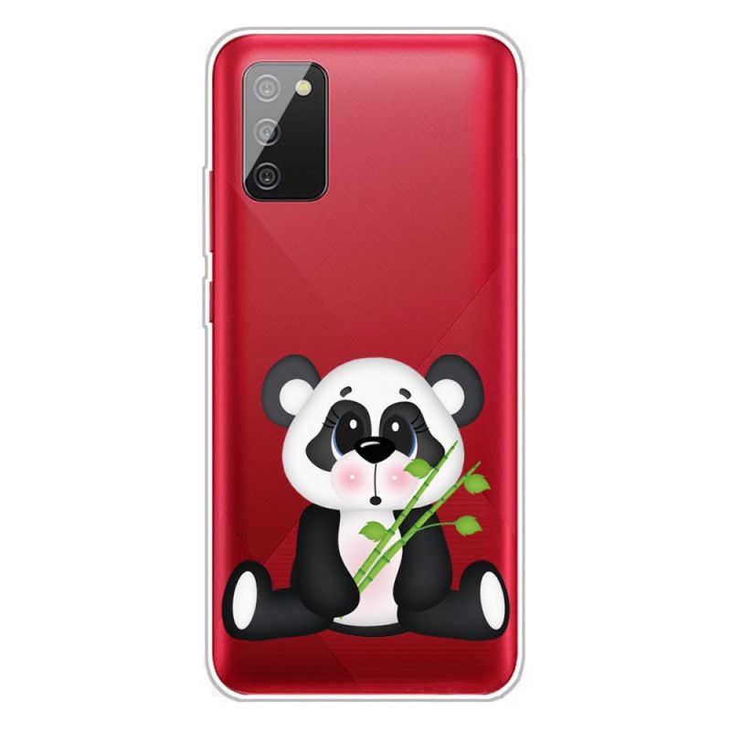 Hoesje Samsung Galaxy A02s Transparante Droevige Panda