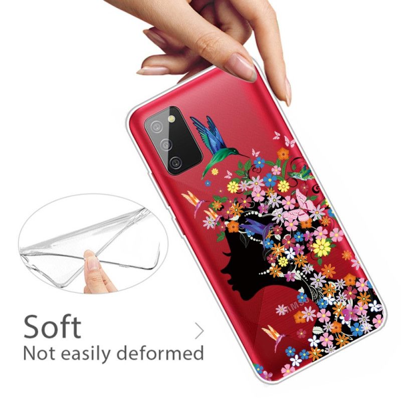 Hoesje voor Samsung Galaxy A02s Mooi Bloemhoofdje