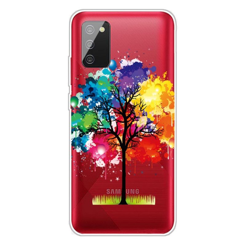 Hoesje voor Samsung Galaxy A02s Transparante Aquarelboom