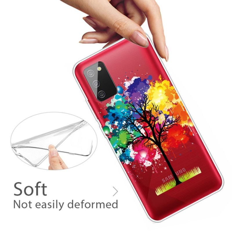 Hoesje voor Samsung Galaxy A02s Transparante Aquarelboom